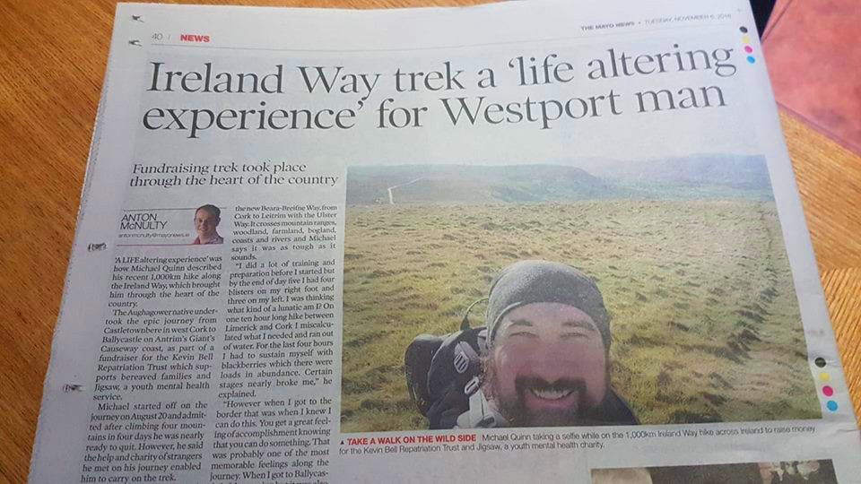 Michael Quinn in the Mayo News